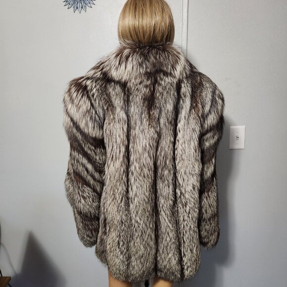 #728 Silver fox fur coat - Picture 2 of 4